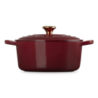 Le Creuset Cast Iron Signature Round Casserole 22cm RhoneGarnet image number 3